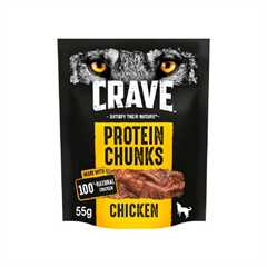 CRAVE Protein Chunks Grain Free Adult Dry Dog Treats - 55g